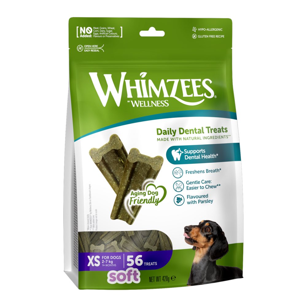 Whim Dogs Whimzees Toothbrush Grain-Free Dental Dog Treats Trial Pack 210g | Kohepets