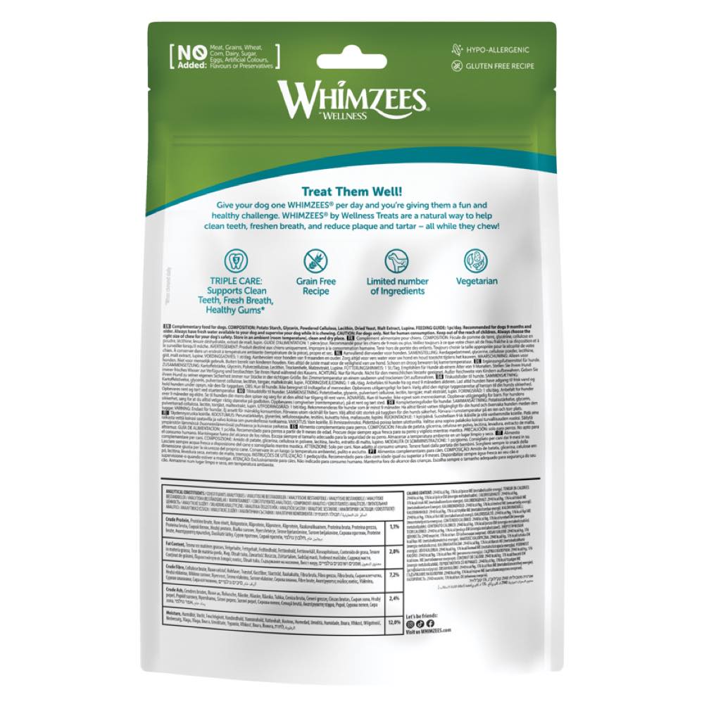 $7 OFF (Exp Dec 25): Whimzees Hedgehog Large Grain-Free Dental Dog Treats 6pc
