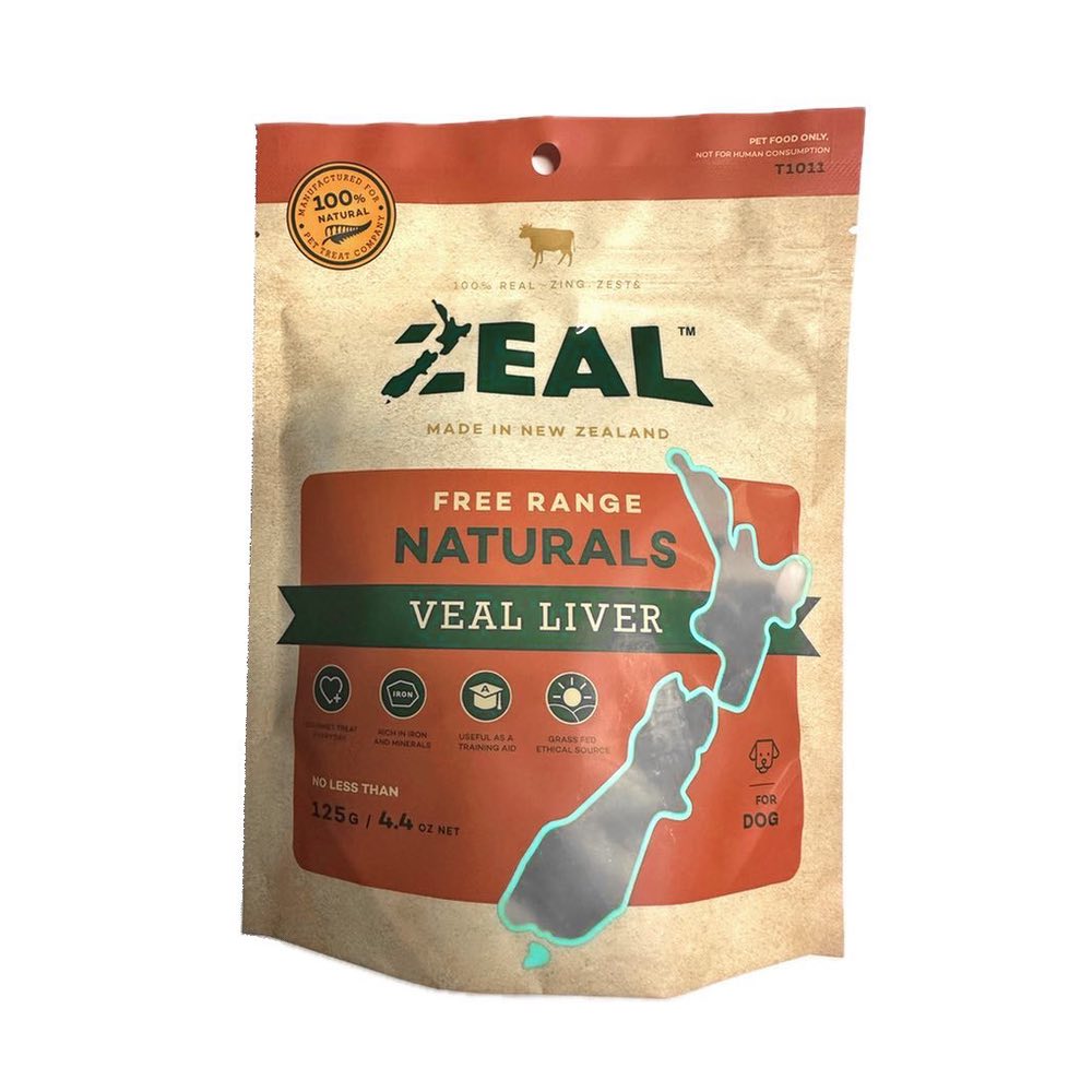 Zeal Free Range Naturals Veal Liver Dog Treats 125g