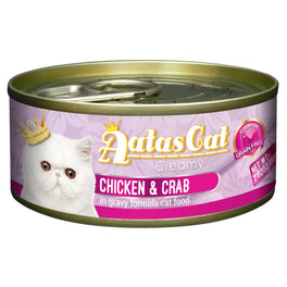 Aatas Cat Creamy Chicken & Crab In Gravy Canned Cat Food 80g