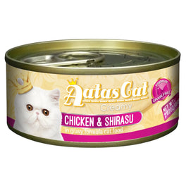 Aatas Cat Creamy Chicken & Shirasu In Gravy Canned Cat Food 80g
