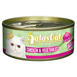 Aatas Cat Creamy Chicken & Vegetables In Gravy Canned Cat Food 80g