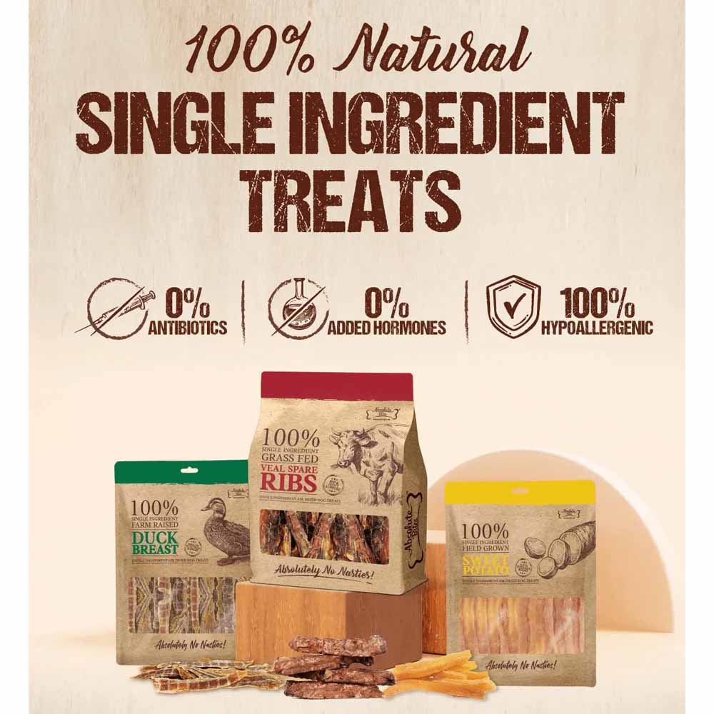 35% OFF: Absolute Bites Air Dried Chicken Breast Dog Treats 450g