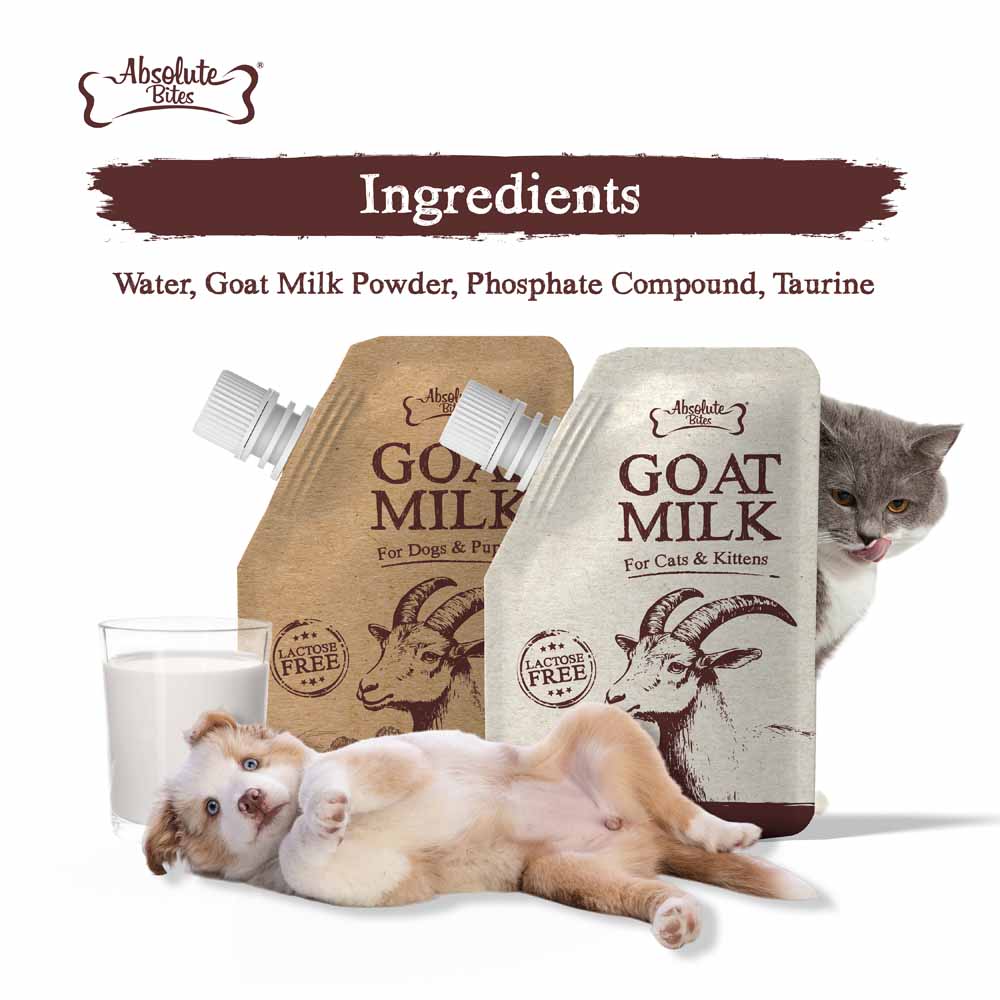 Absolute Bites Lactose Free Goat Milk for Dogs & Puppies 150ml