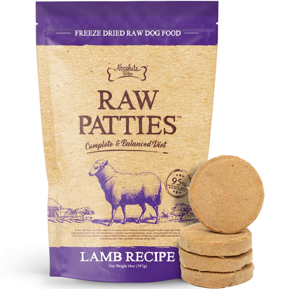 37% OFF: Absolute Bites Lamb Freeze-Dried Raw Patties Dog Food 14oz