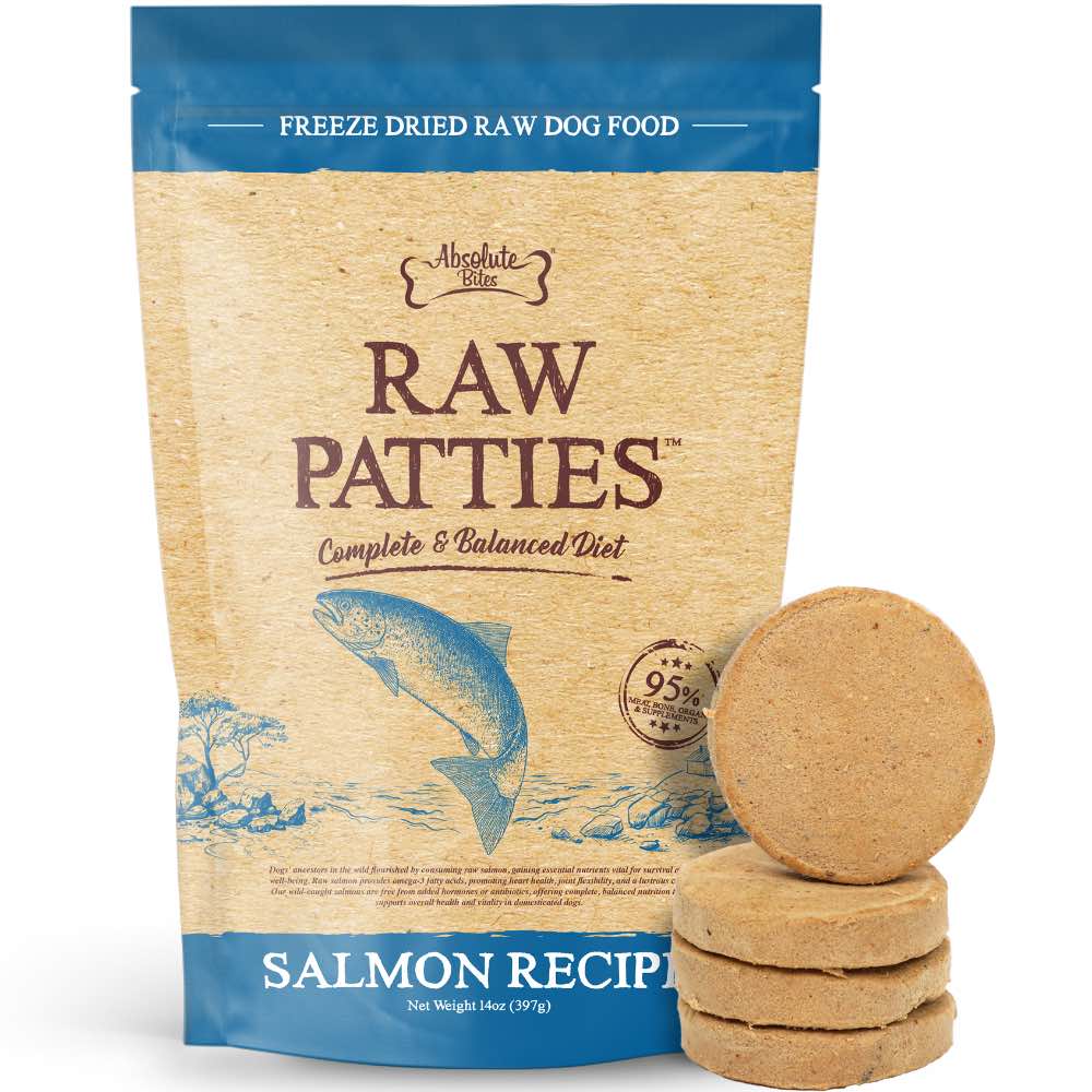 37% OFF: Absolute Bites Salmon Freeze-Dried Raw Patties Dog Food 14oz