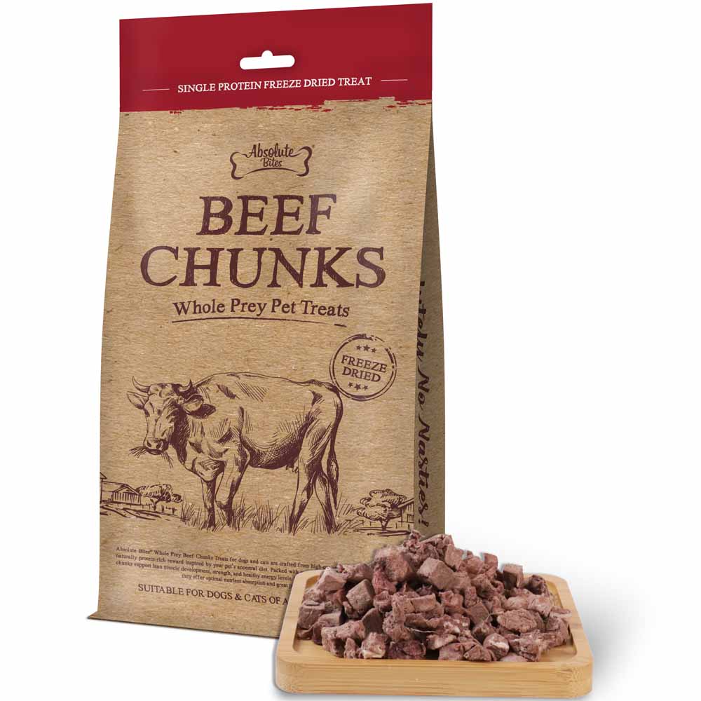 Absolute Bites Whole Prey Single Protein Freeze Dried Treats for Cats & Dogs