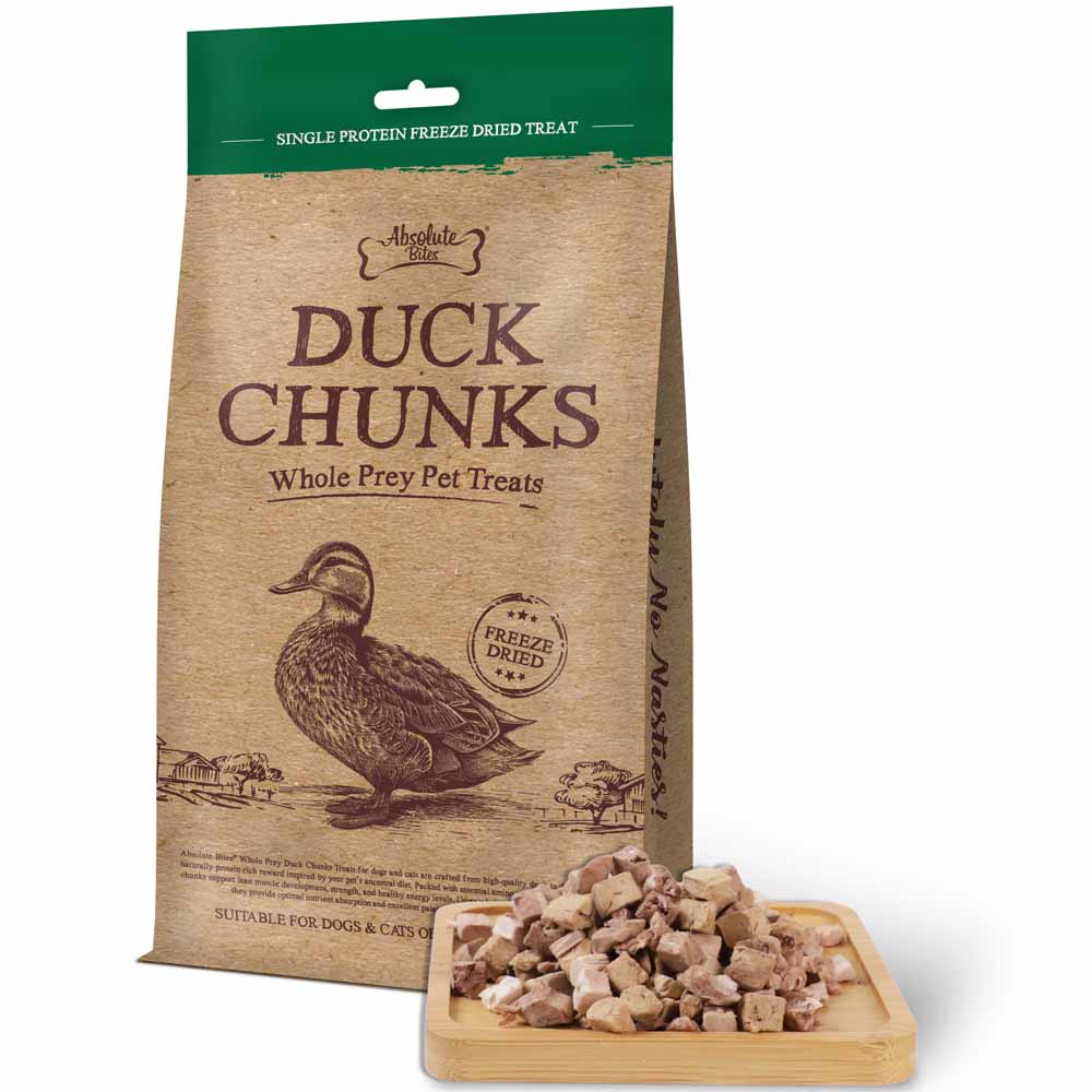 Absolute Bites Whole Prey Single Protein Freeze Dried Treats for Cats & Dogs