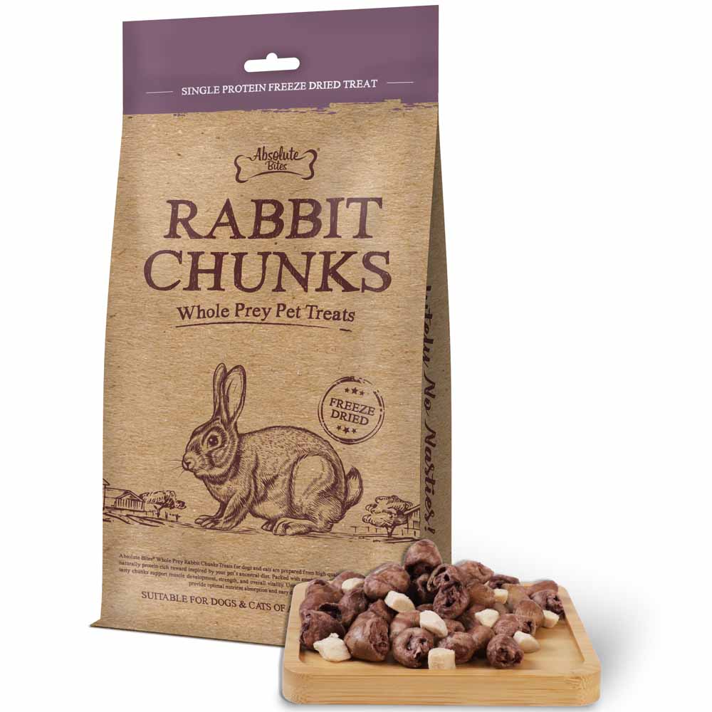 Absolute Bites Whole Prey Single Protein Freeze Dried Treats for Cats & Dogs