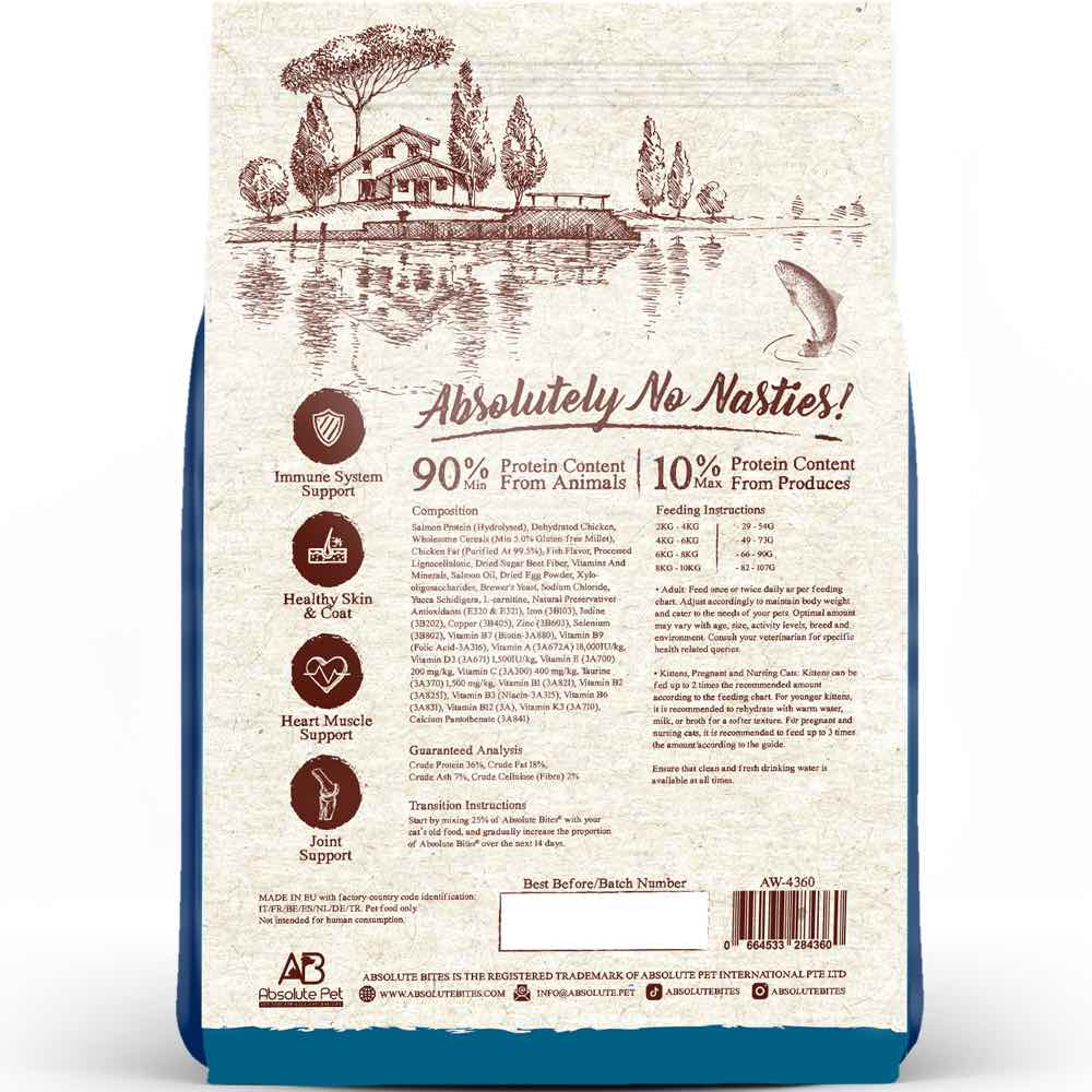 'BUNDLE DEAL': Absolute Bites Wild Age Salmon Dry Cat Food