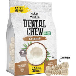 34% OFF: Absolute Holistic Boost Coconut Petite Grain-Free Dental Dog Chews 50pc