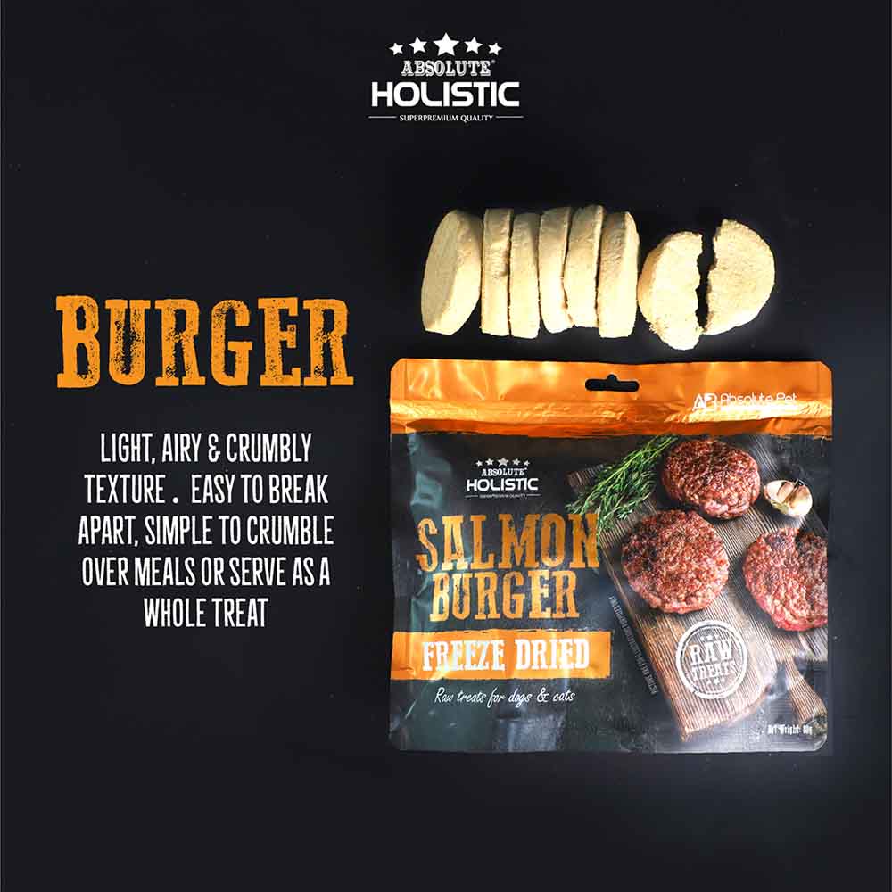 Absolute Holistic Duck Burger Freeze Dried Raw Treats for Cats & Dogs 80g