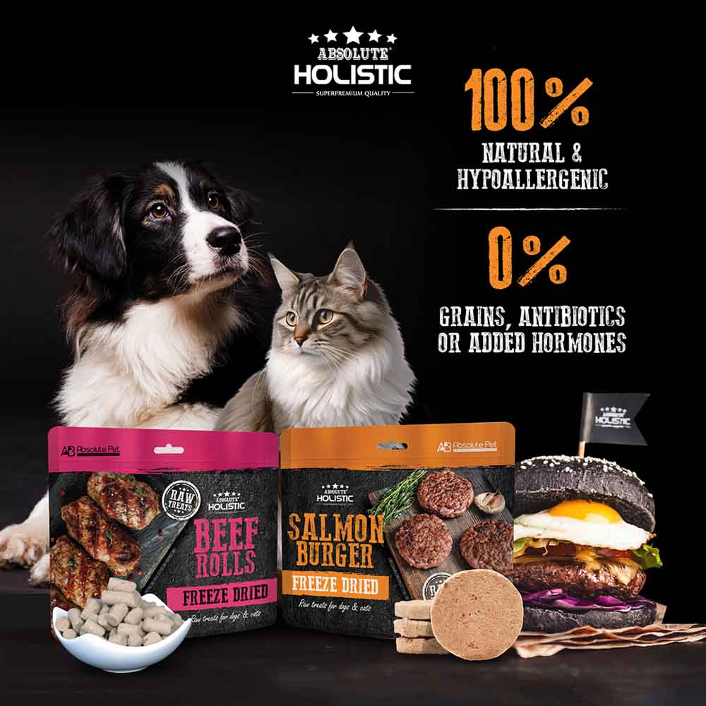 Absolute Holistic Duck Burger Freeze Dried Raw Treats for Cats & Dogs 80g