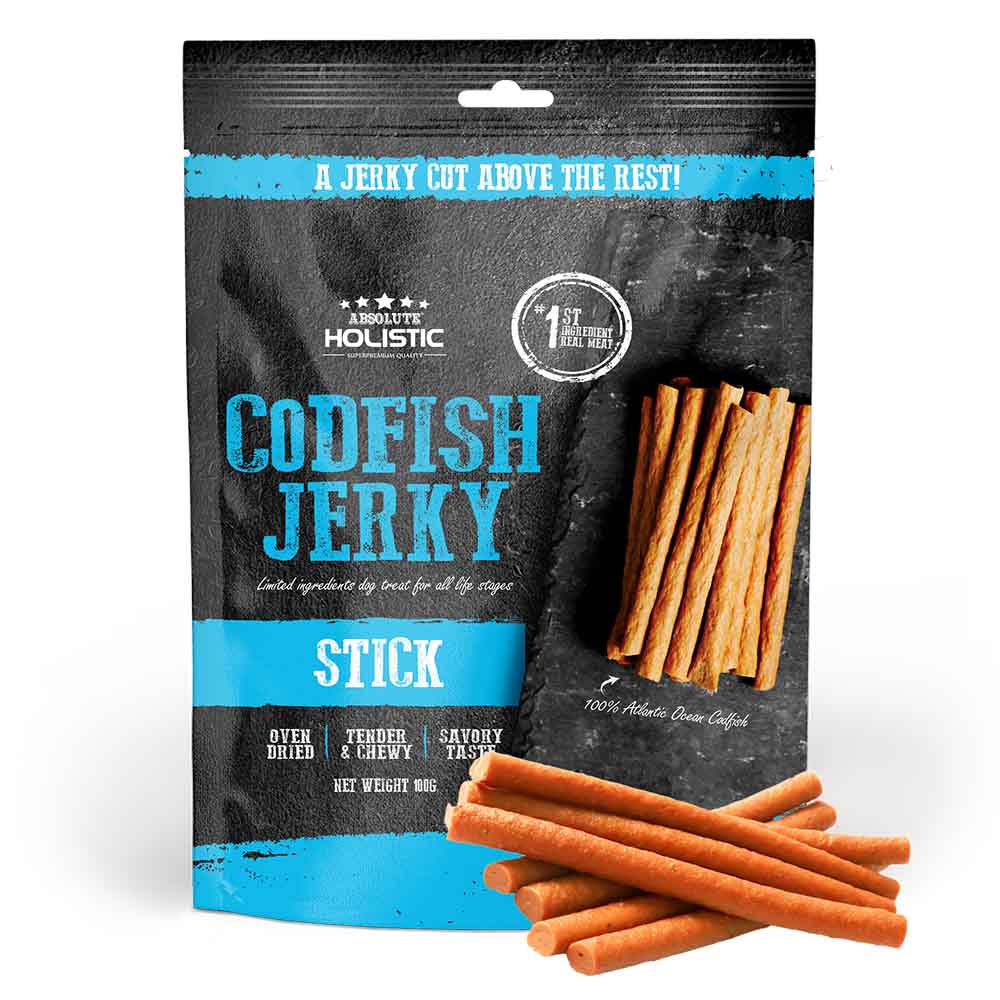 20% OFF: Absolute Holistic Codfish Stick Grain Free Dog Treats 100g