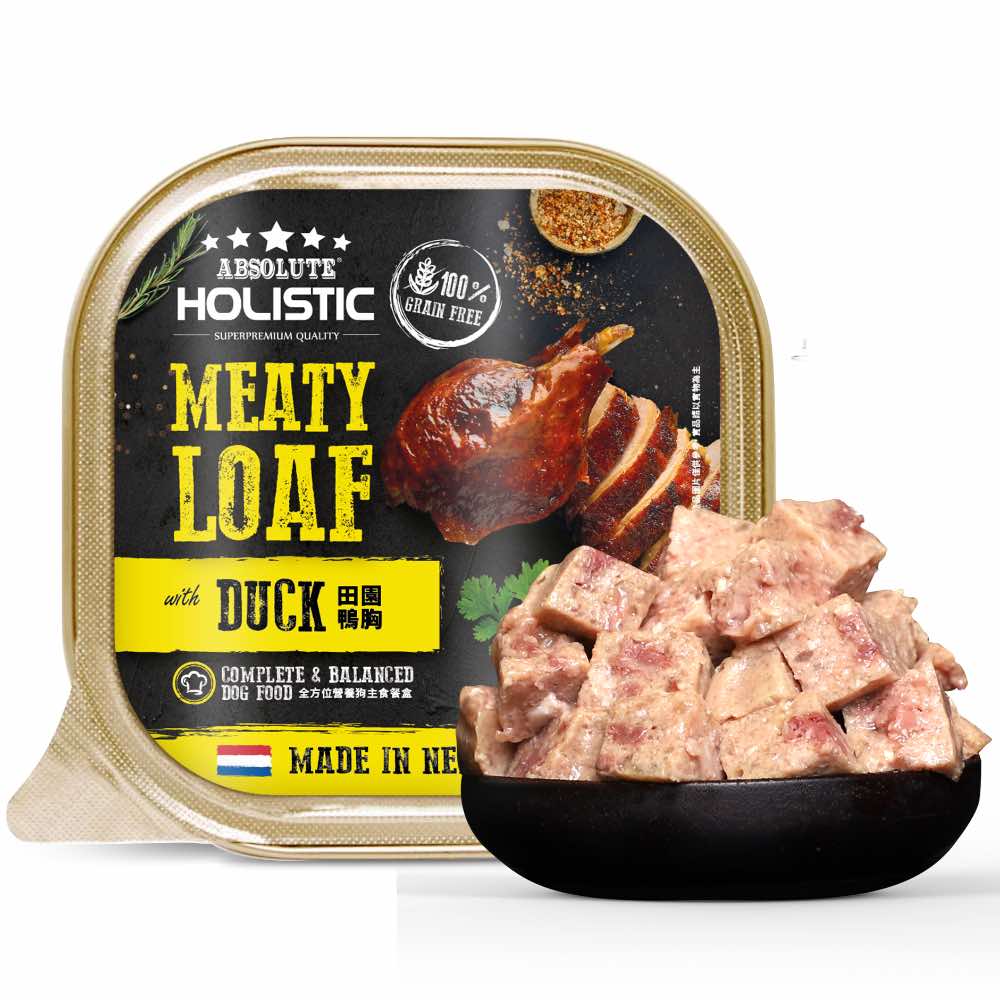 Absolute Holistic Duck Complete & Balanced Meaty Loaf Wet Tray Dog Food 100g - Kohepets