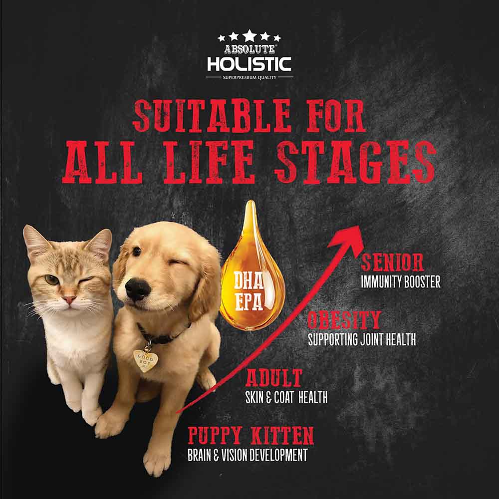 Absolute Holistic Fresh Caught Arctic Krill Oil Pet Supplement for Cats & Dogs 250ml
