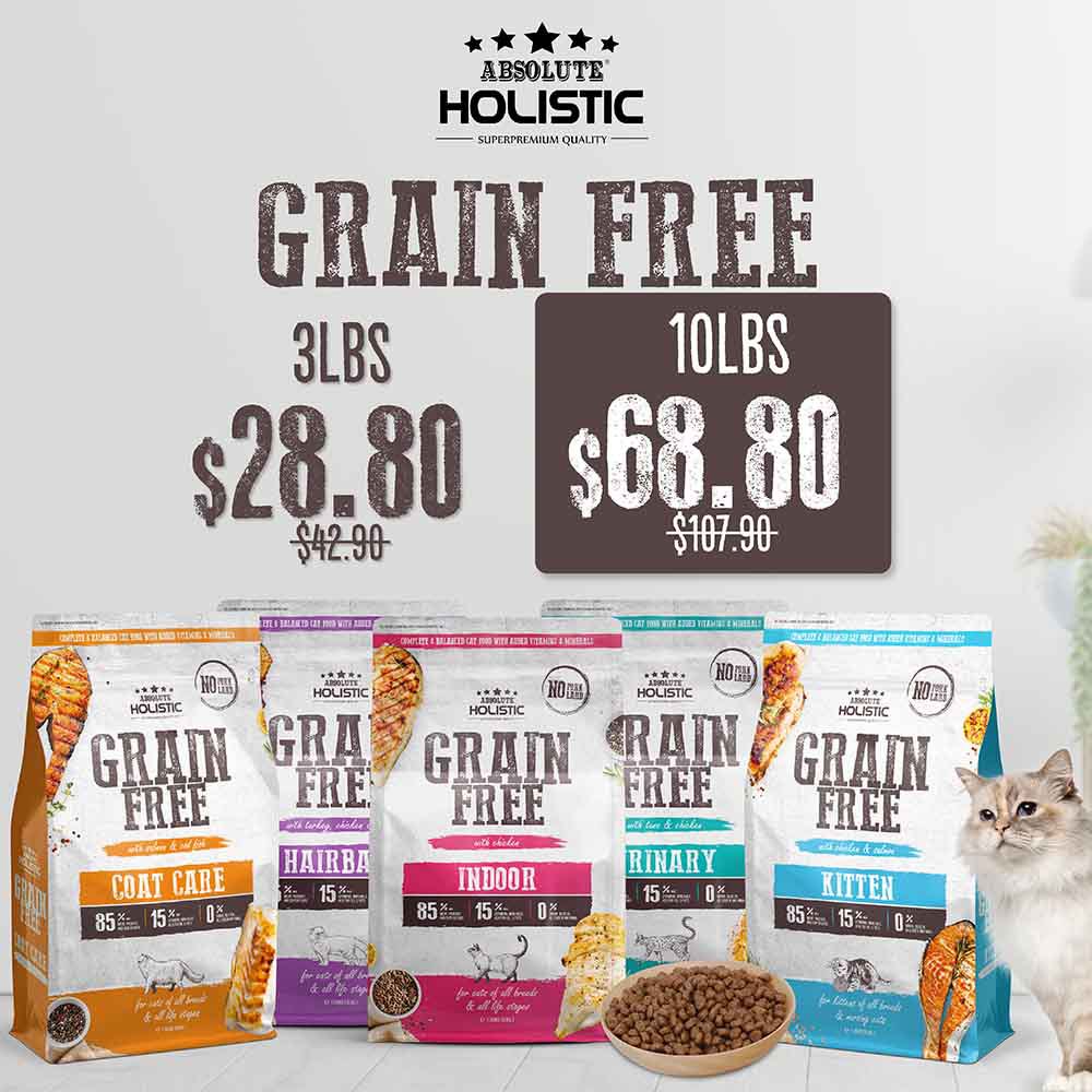 Absolute Holistic Grain-Free Dry Cat Food — Formulas With Functional Benefits!