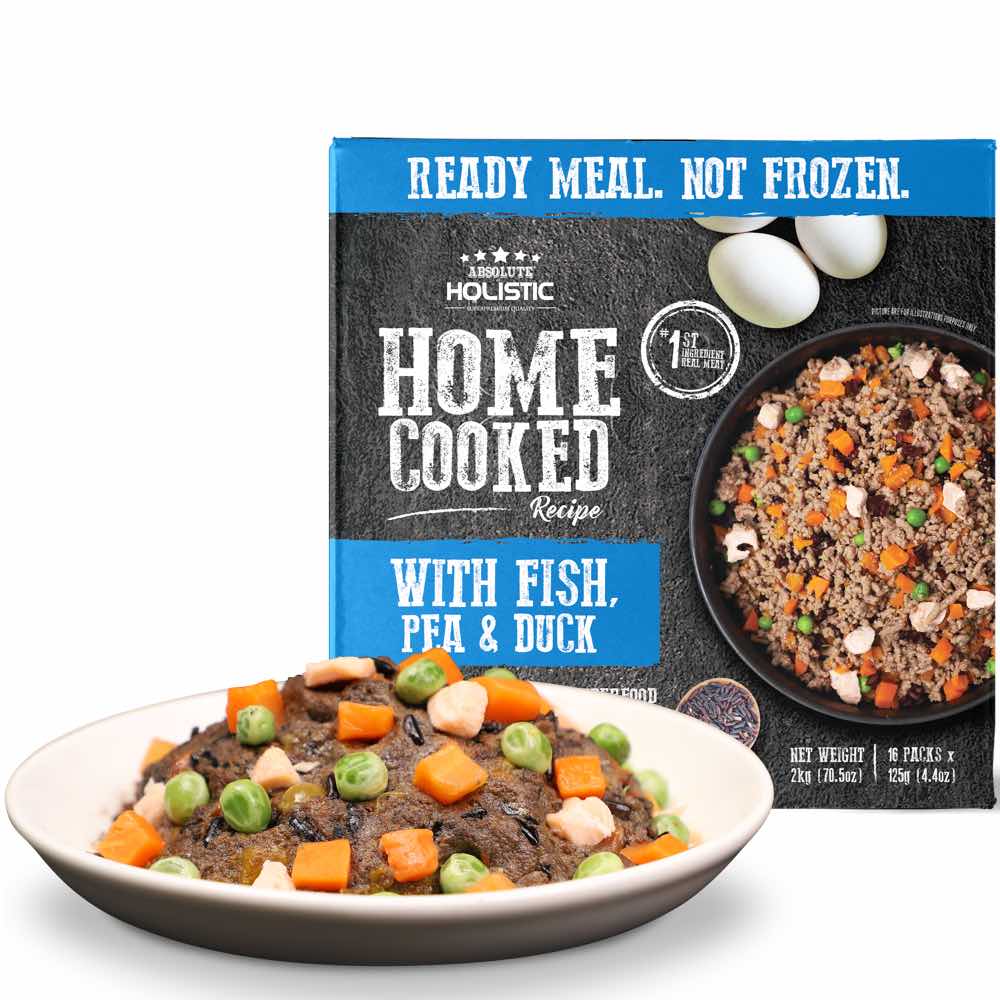 Absolute Cooked Absolute Holistic Home Cooked Recipe Fish, Peas & Duck Wet Dog Food ...