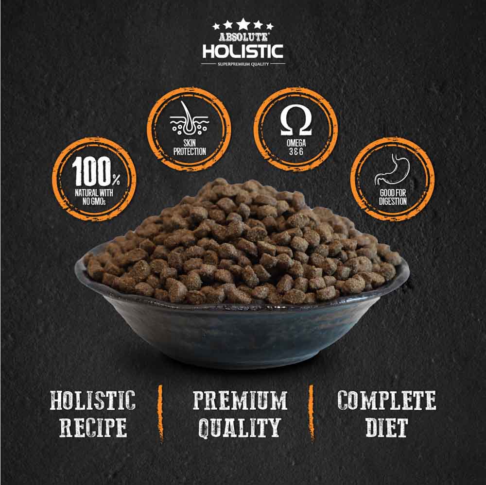 35% OFF: Absolute Holistic Kibbles In The Bag Salmon & Pork Small Bites Dry Dog Food - Kohepets