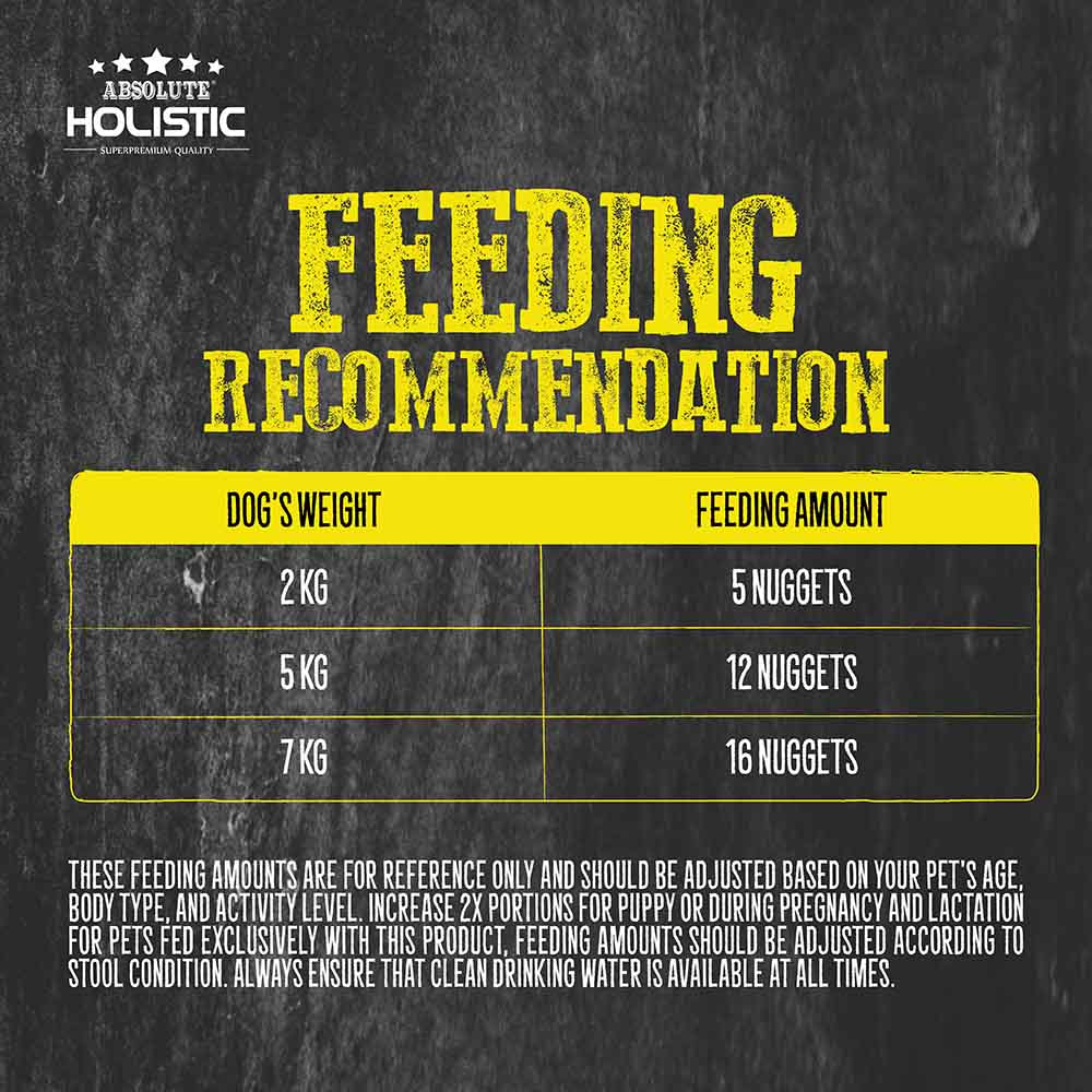 Absolute Holistic Raw Lamb Nuggets Complete Freeze Dried Dog Food 14oz