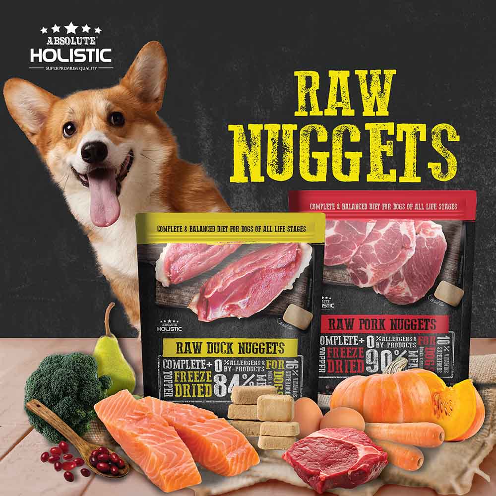 Absolute Holistic Raw Lamb Nuggets Complete Freeze Dried Dog Food 14oz