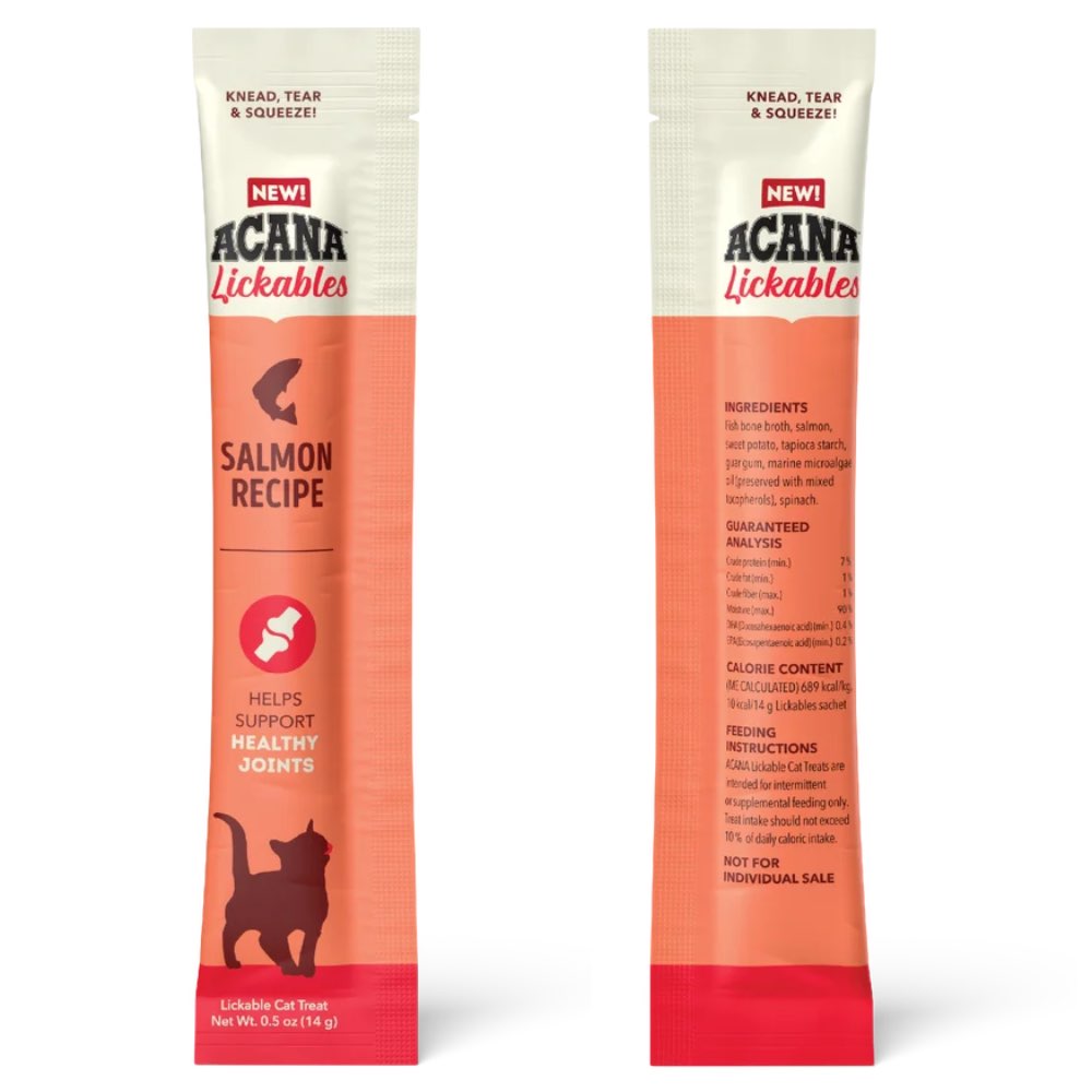 Acana Lickables Puree Salmon Liquid Cat Treats 14g