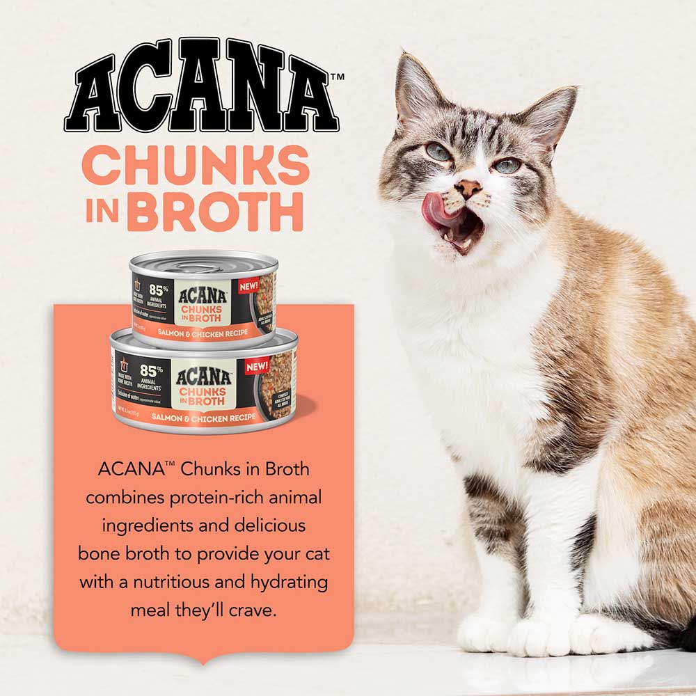 ACANA Chunks In Broth Salmon & Chicken Canned Cat Food