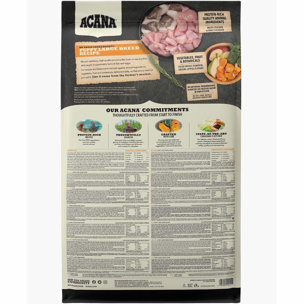 ACANA Heritage Puppy Large Breed Grain-Free Dry Dog Food 11.4kg