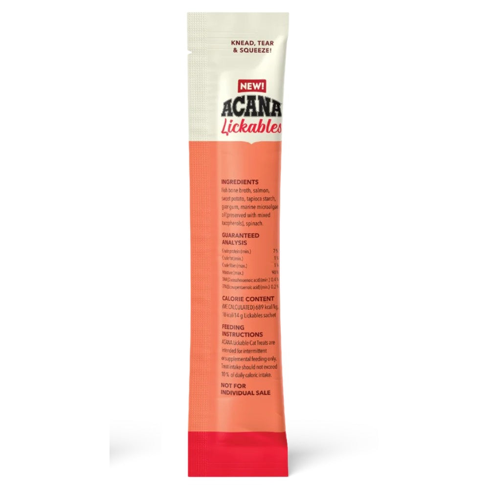 Acana Lickables Puree Salmon Liquid Cat Treats 14g