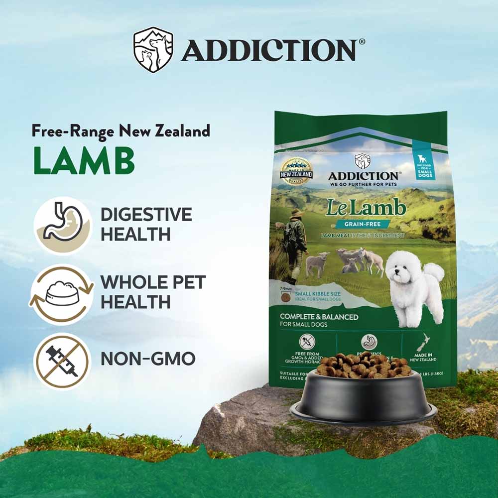 15% OFF: Addiction Le Lamb Grain-Free Small Breed Dry Dog Food 1.5kg