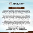 Addiction Mega Chicken Large Breed Senior Dry Dog Food 33lbs