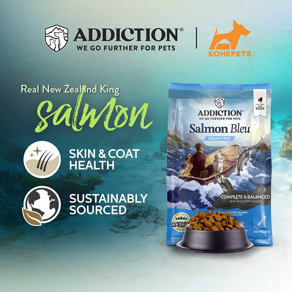 Addiction Salmon Bleu — From Blue Oceans To Dog Bowls