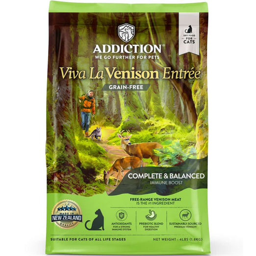 '25% OFF/BUNDLE DEAL': Addiction Viva La Venison Grain Free Dry Cat Food - Kohepets