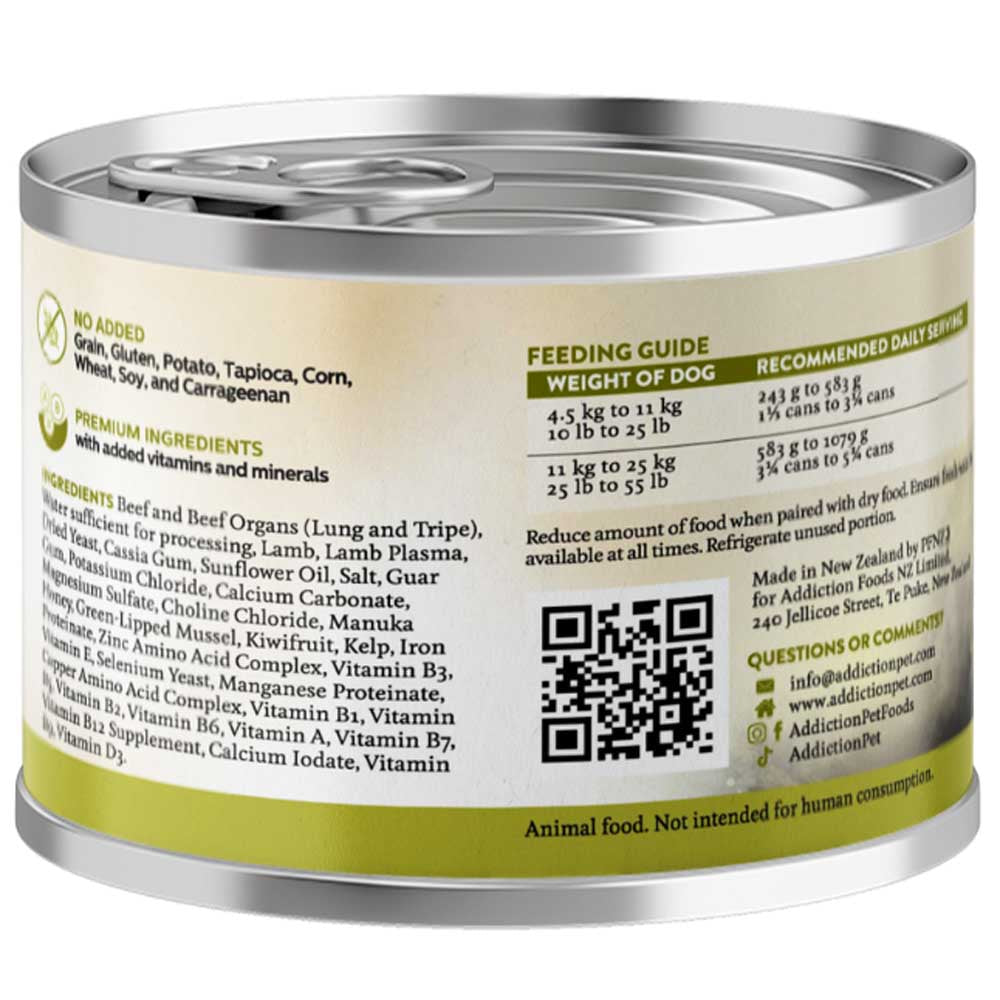 Addiction Wild Islands Highland Beef & Lamb Grain-Free Canned Dog Food 185g