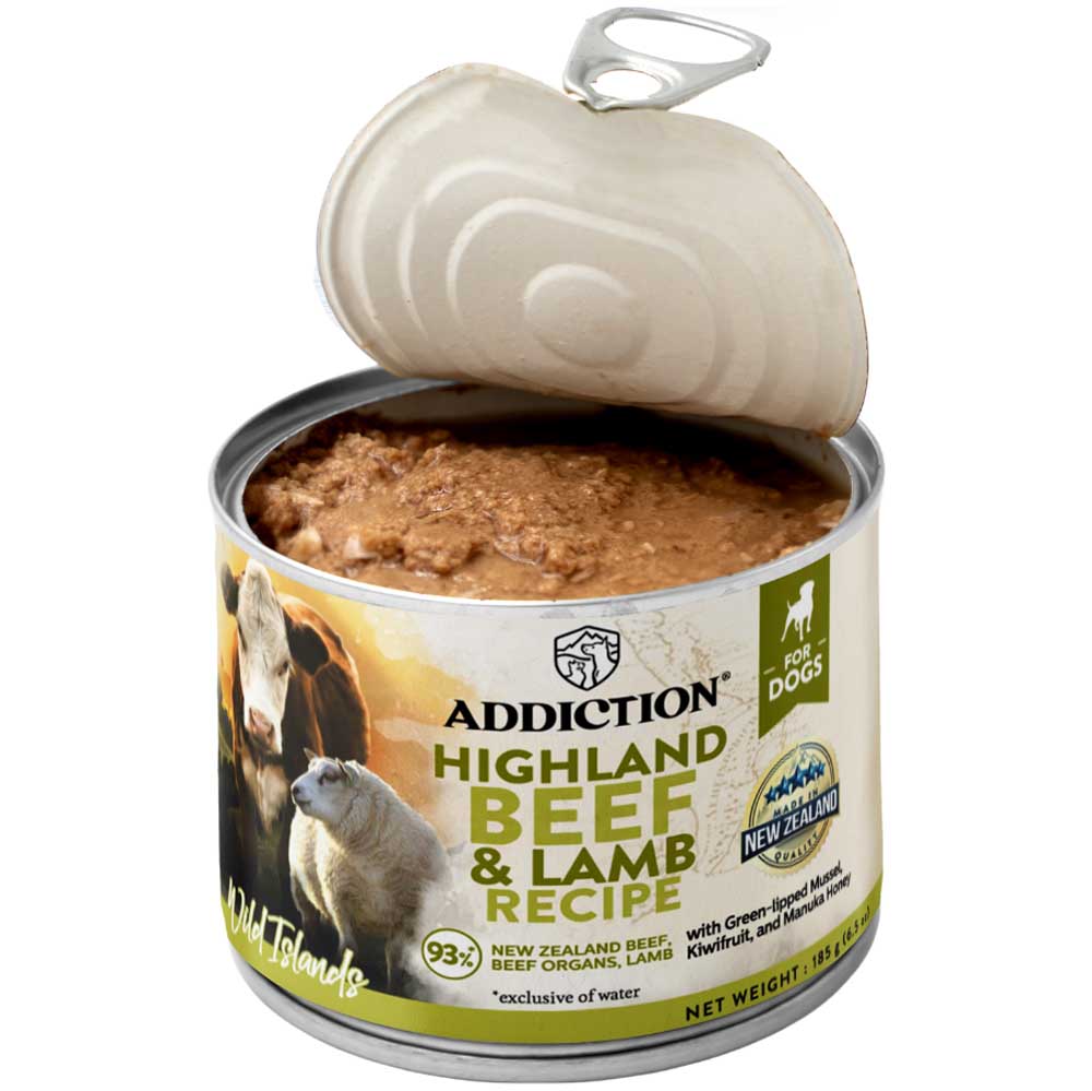 Addiction Wild Islands Highland Beef & Lamb Grain-Free Canned Dog Food 185g
