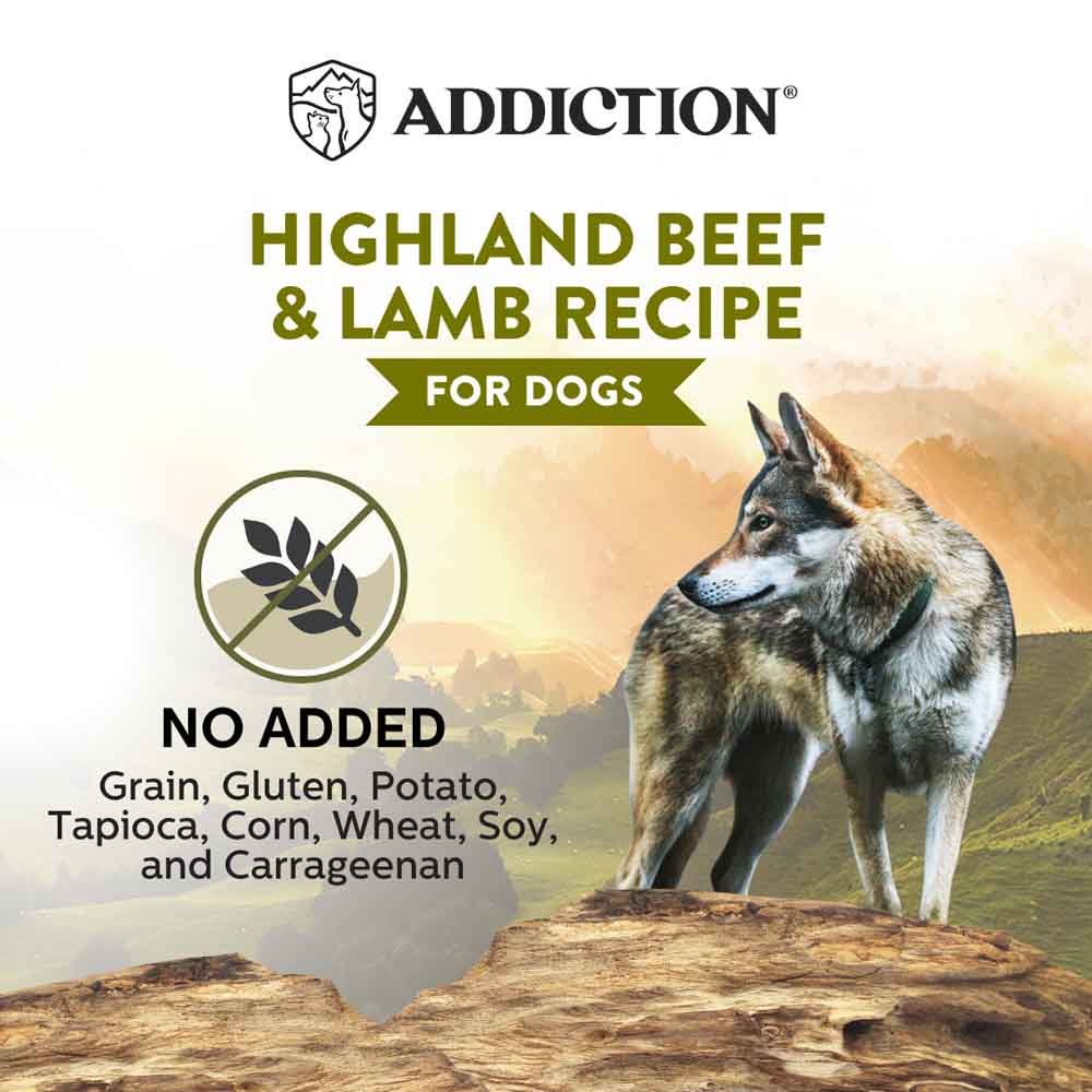 Addiction Wild Islands Highland Beef & Lamb Grain-Free Canned Dog Food 185g