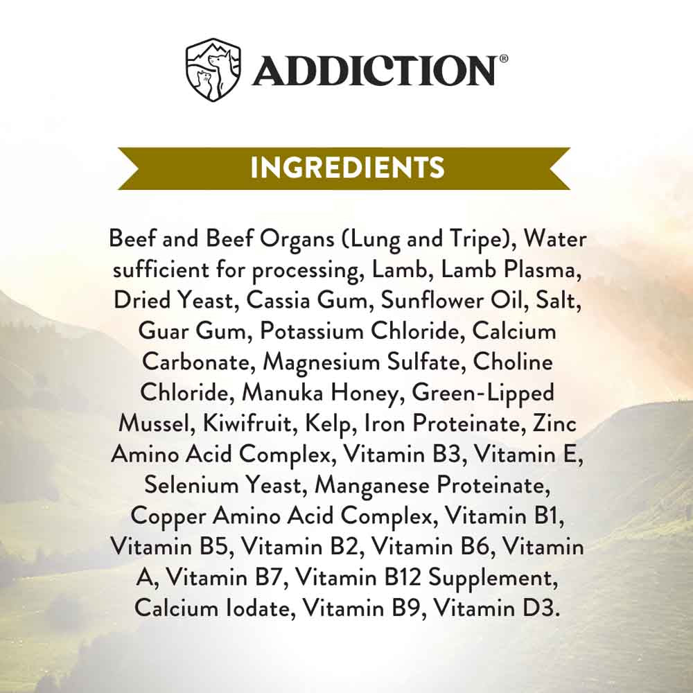 Addiction Wild Islands Highland Beef & Lamb Grain-Free Canned Dog Food 185g