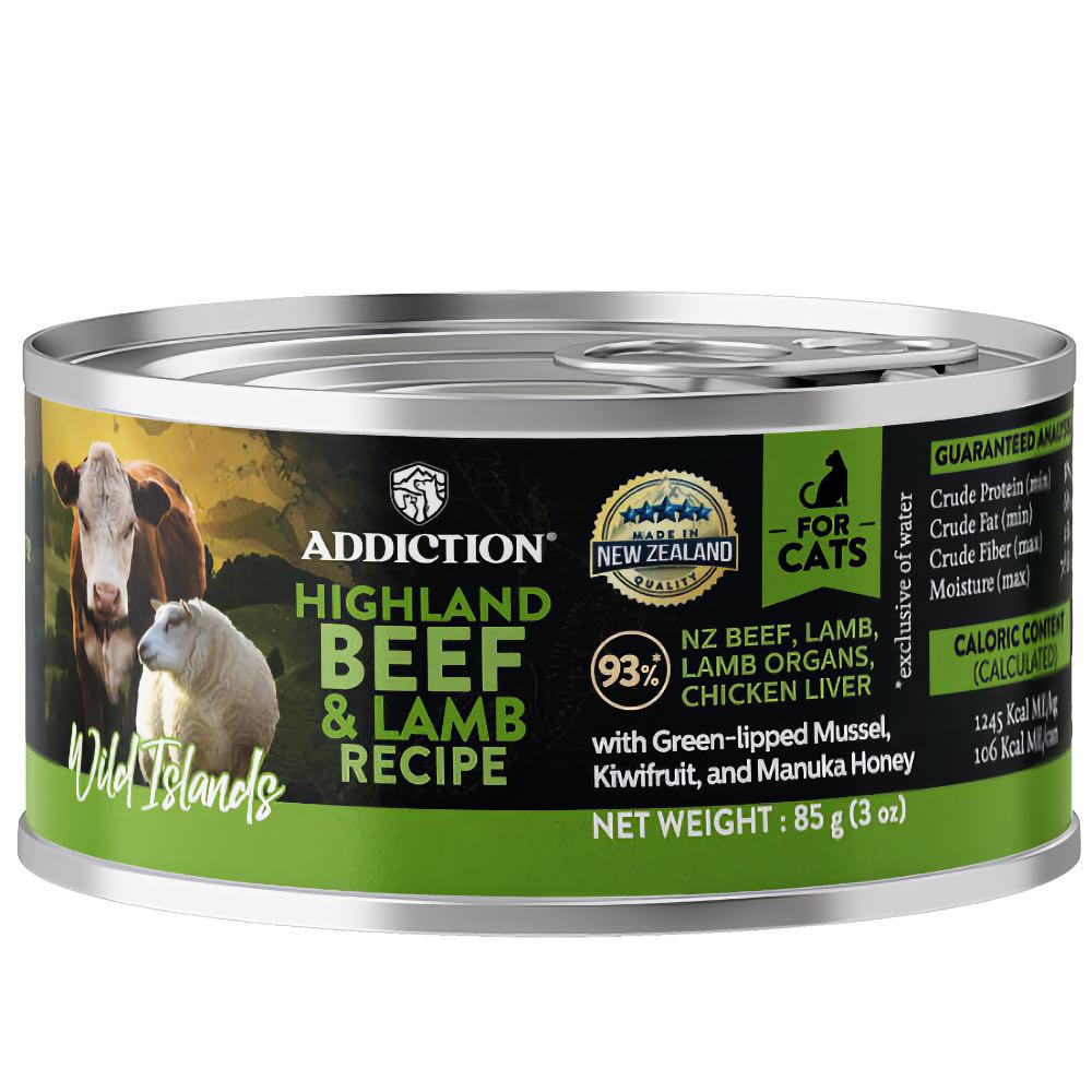 Addiction Wild Islands Highland Beef & Lamb Grain-Free Canned Cat Food 85g