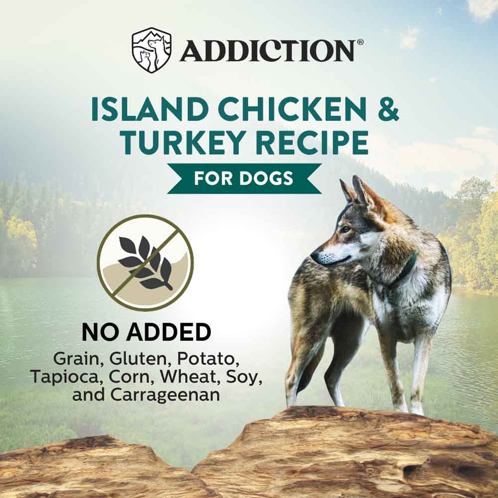 Addiction Wild Islands Island Chicken & Turkey Grain-Free Canned Dog Food 185g