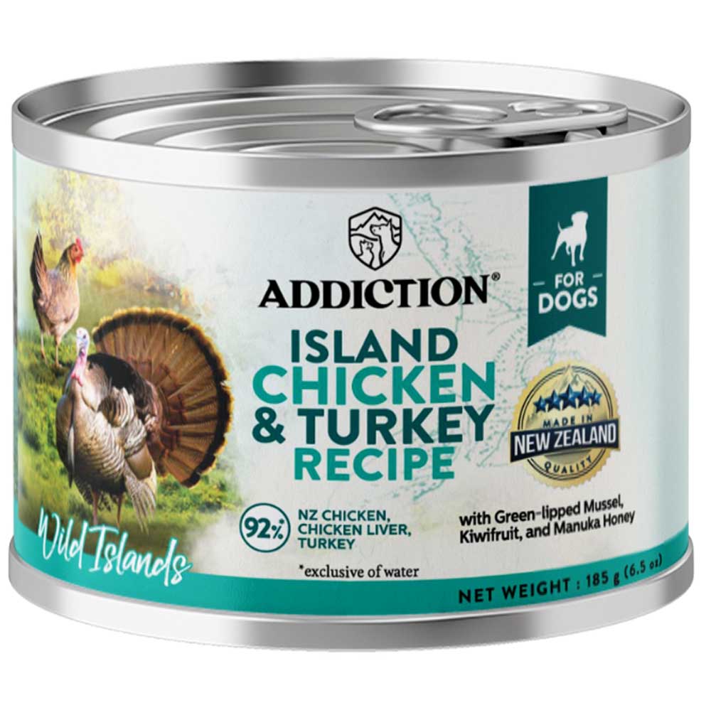 Addiction Wild Islands Island Chicken & Turkey Grain-Free Canned Dog Food 185g