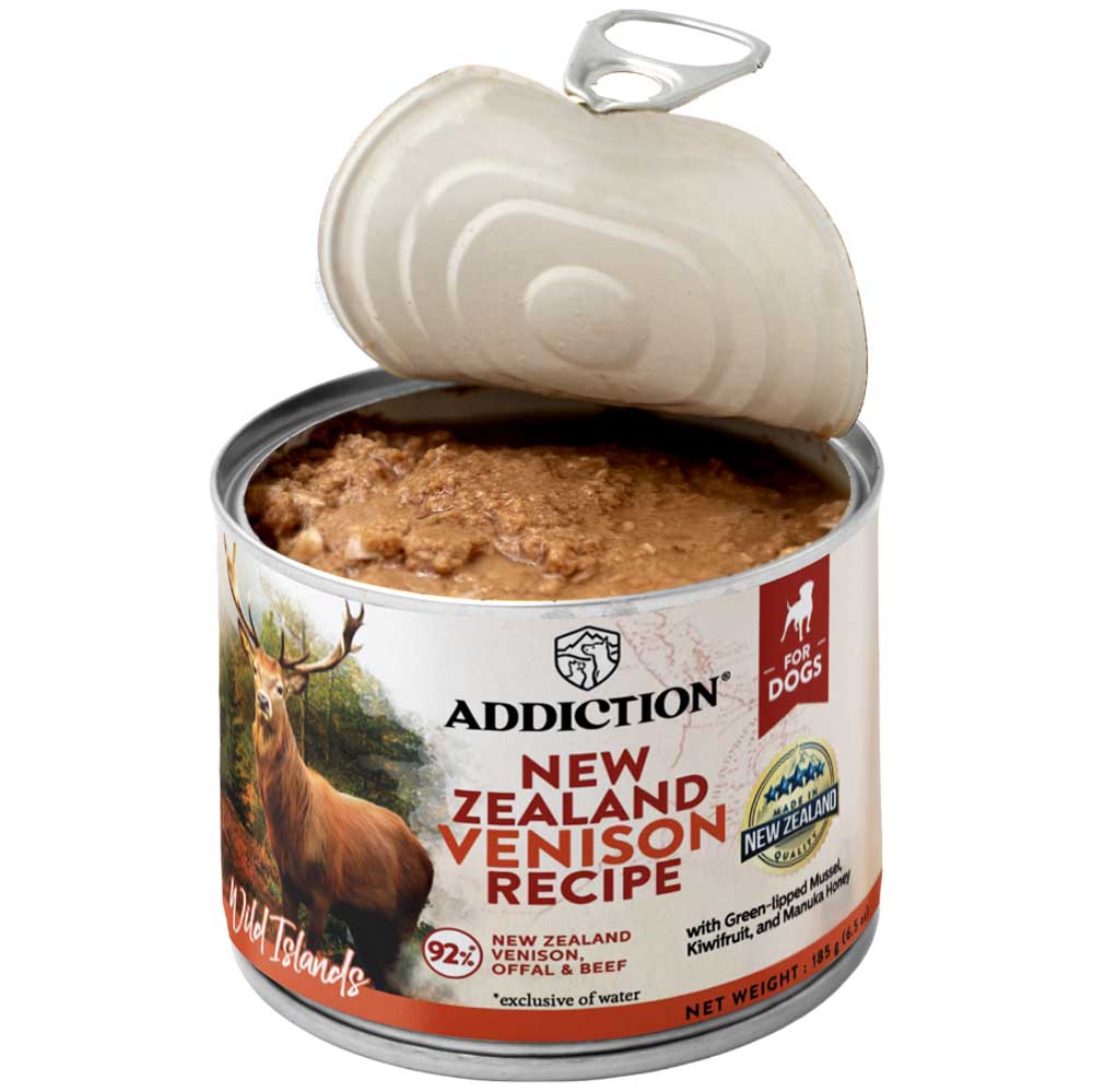 Addiction Wild Islands New Zealand Venison Grain-Free Canned Dog Food 185g