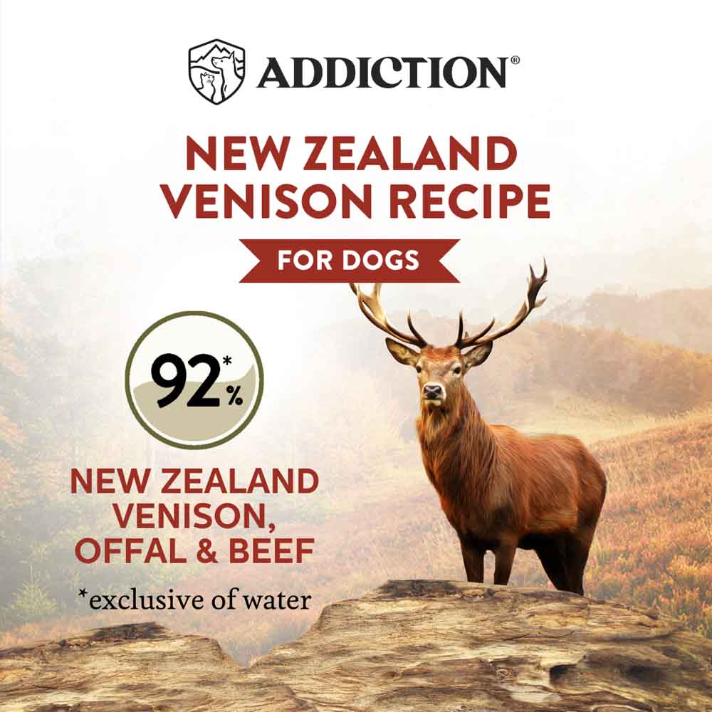 Addiction Wild Islands New Zealand Venison Grain-Free Canned Dog Food 185g