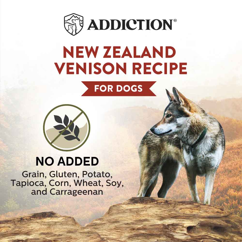 Addiction Wild Islands New Zealand Venison Grain-Free Canned Dog Food 185g