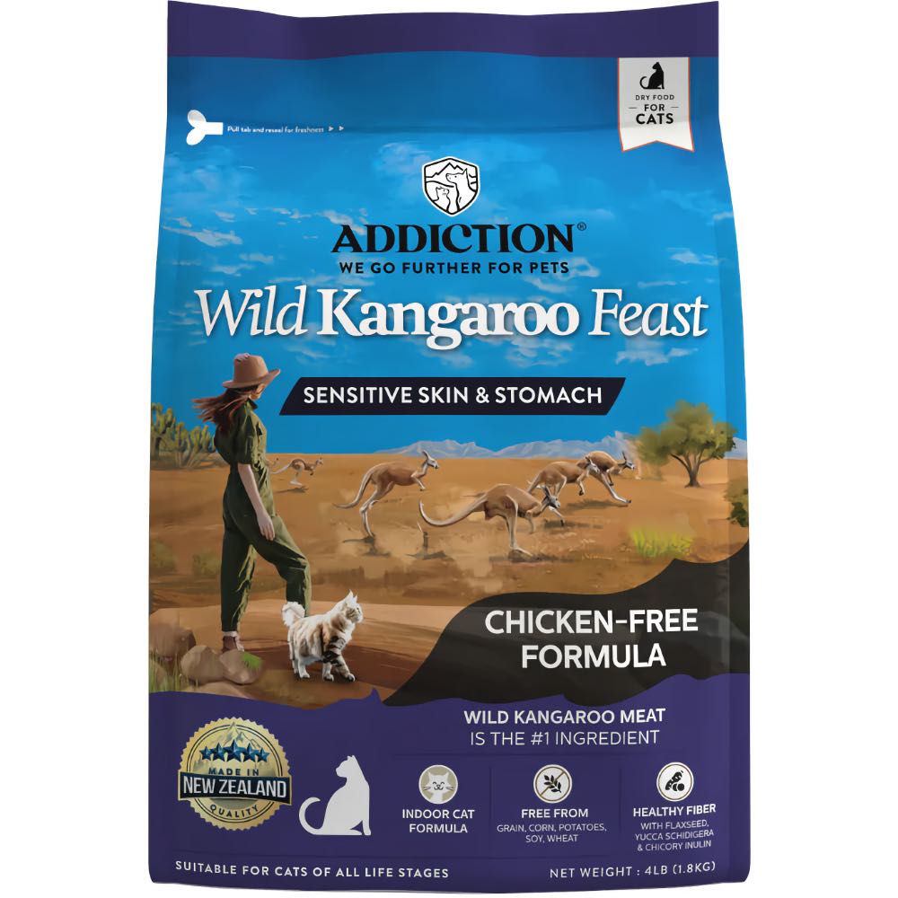 Addiction Wild Kangaroo Feast Grain-Free Dry CAT Food 4lb - Kohepets