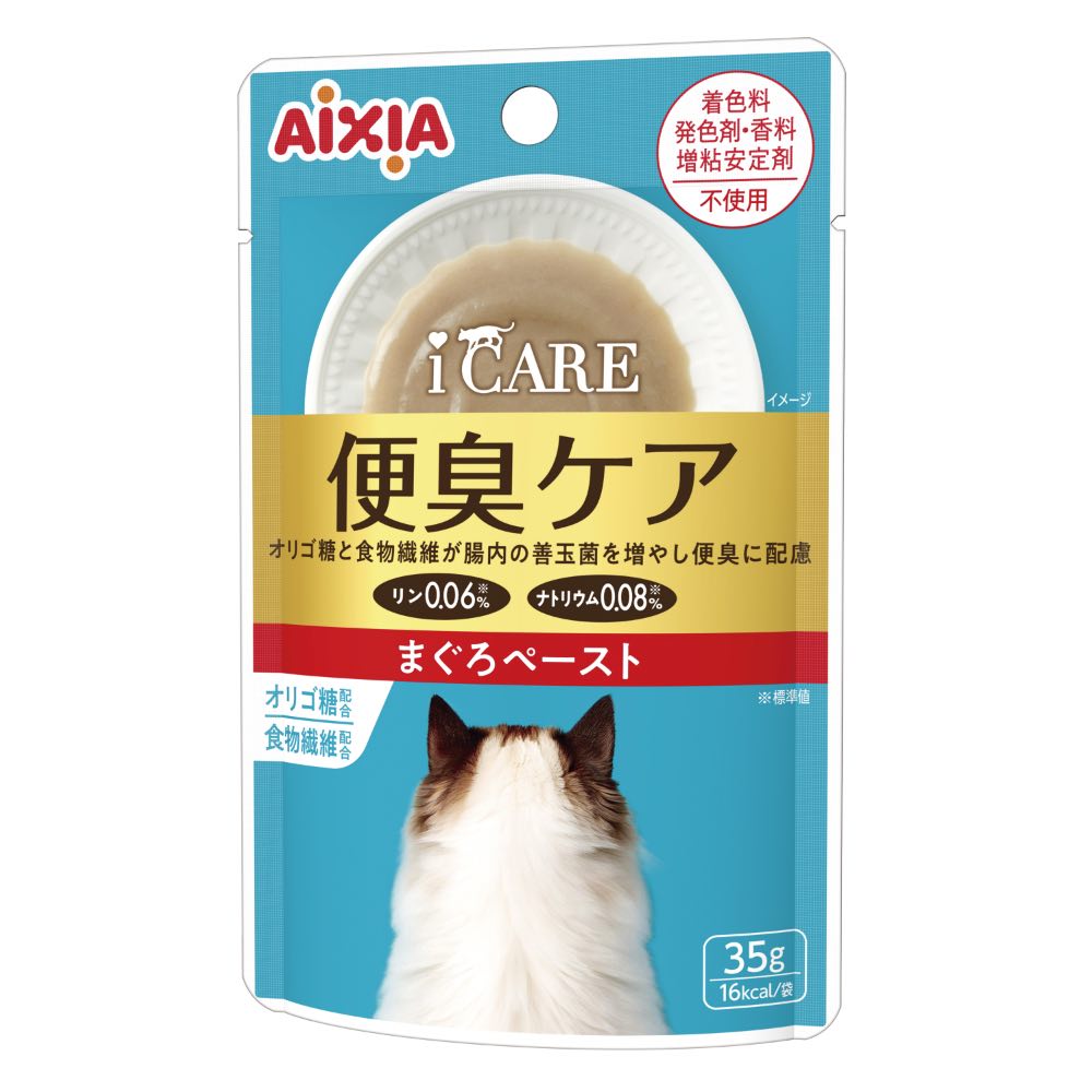 Aixia i CARE Odour Control Tuna Paste Pouch Wet Cat Food 35g x 12
