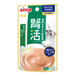 16% OFF: Aixia Jinkatsu Kidney Care Tuna & Skipjack Tuna Paste Pouch Cat Food 40g x 12