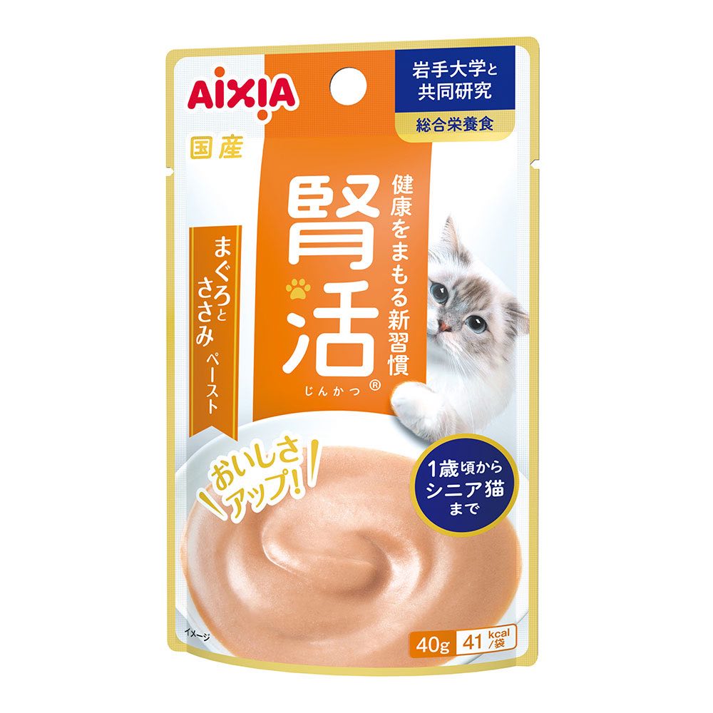 16% OFF: Aixia Jinkatsu Kidney Care Tuna & Chicken Fillet Paste Pouch Cat Food 40g x 12