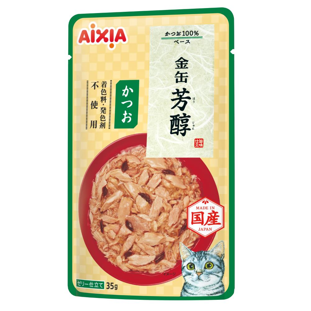 20% OFF: Aixia Kin-Can Rich Tuna With Skipjack Tuna Pouch Cat Food 35g x 12