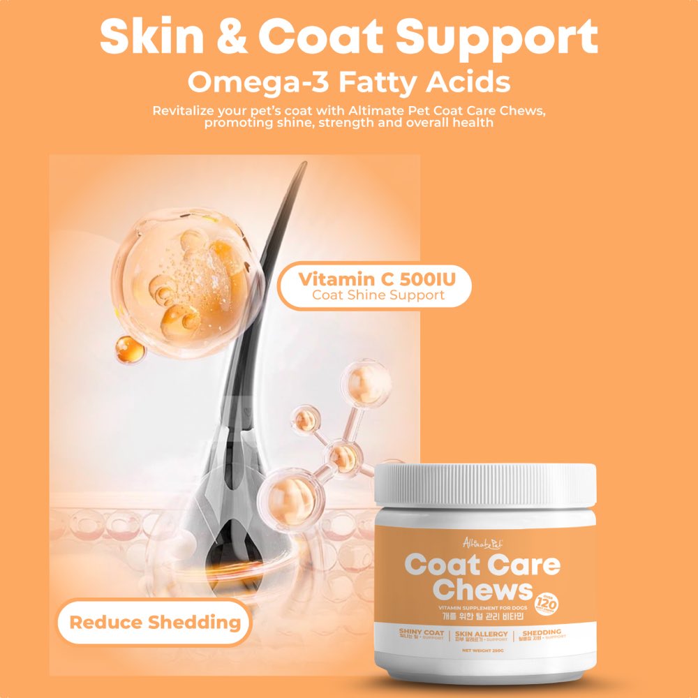 Altimate Pet Coat Care Dog Supplement Chews 250g