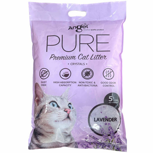 Angel Pure Premium Crystal Cat Litter Lavender 5L Kohepets